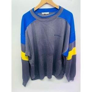 Vintage Dunlop Sport Men's Long Sleeve Sweatshirt | Grey Size XL